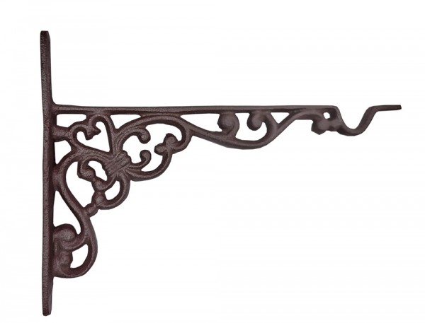 Wandhaken für Blumenampel Wandhalter Blumentopf Hängekorb Gusseisen Braun Vintage 20cm