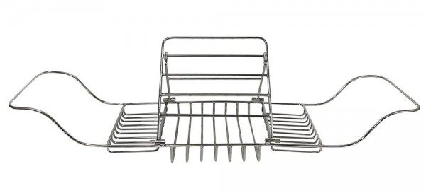 Badewannenablage Metall verchromt Badewannentablett Badewannenregal 96cm