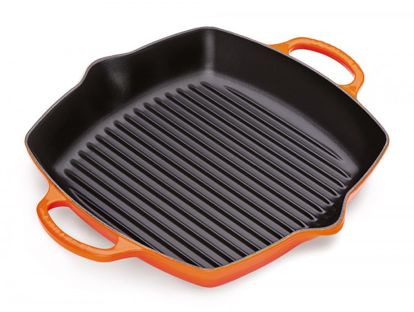 Le Creuset Grillpfanne Signature Quadratisch Gusseisen Ofenrot 30cm