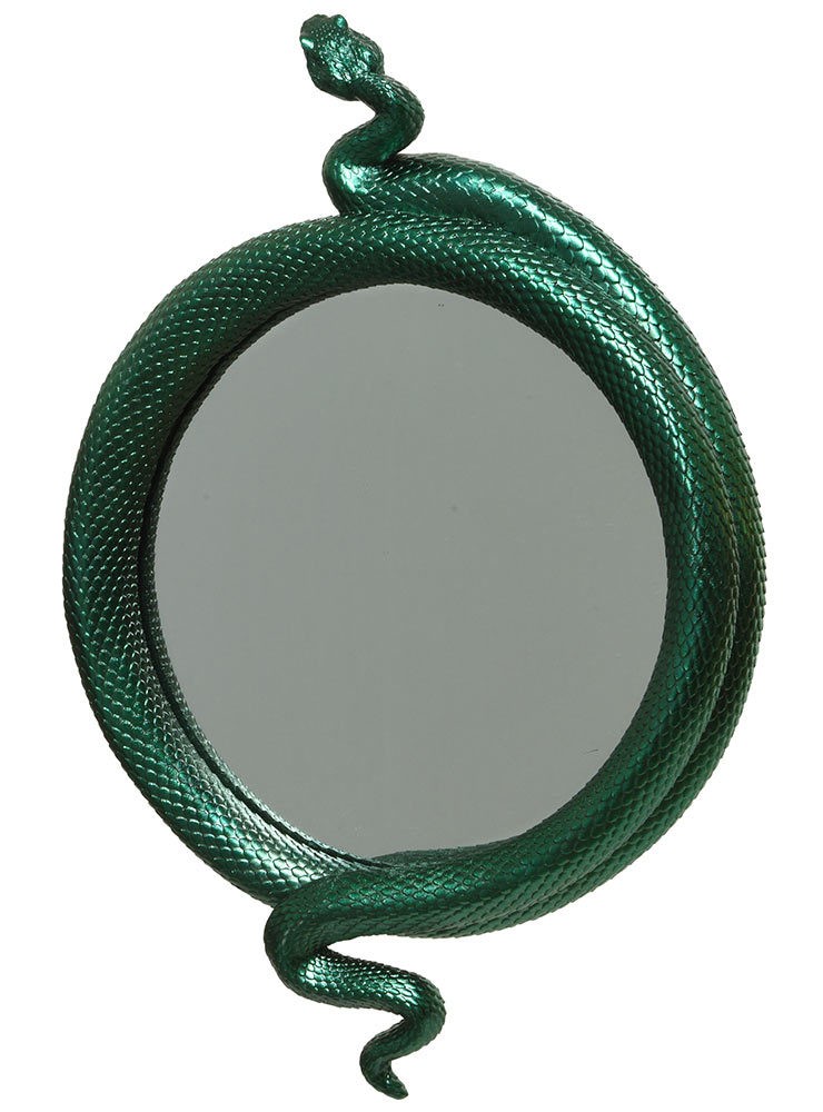 Wandspiegel Schlange Grün Spiegel Rund Dekospiegel Exotisch Wandobjekt Ø 20cm Wandspiegel Schlange Grün Spiegel Rund Dekospiegel Exotisch Wandobjekt Ø 20cm