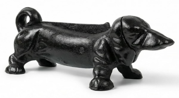 Schuhabstreifer Dackel Gusseisen Schwarz Schuhschaber Schuhkratzer Antik-Stil