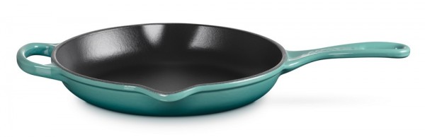 Le Creuset Brat- und Servierpfanne Gusseisen Bleu Riviera Blau 23cm