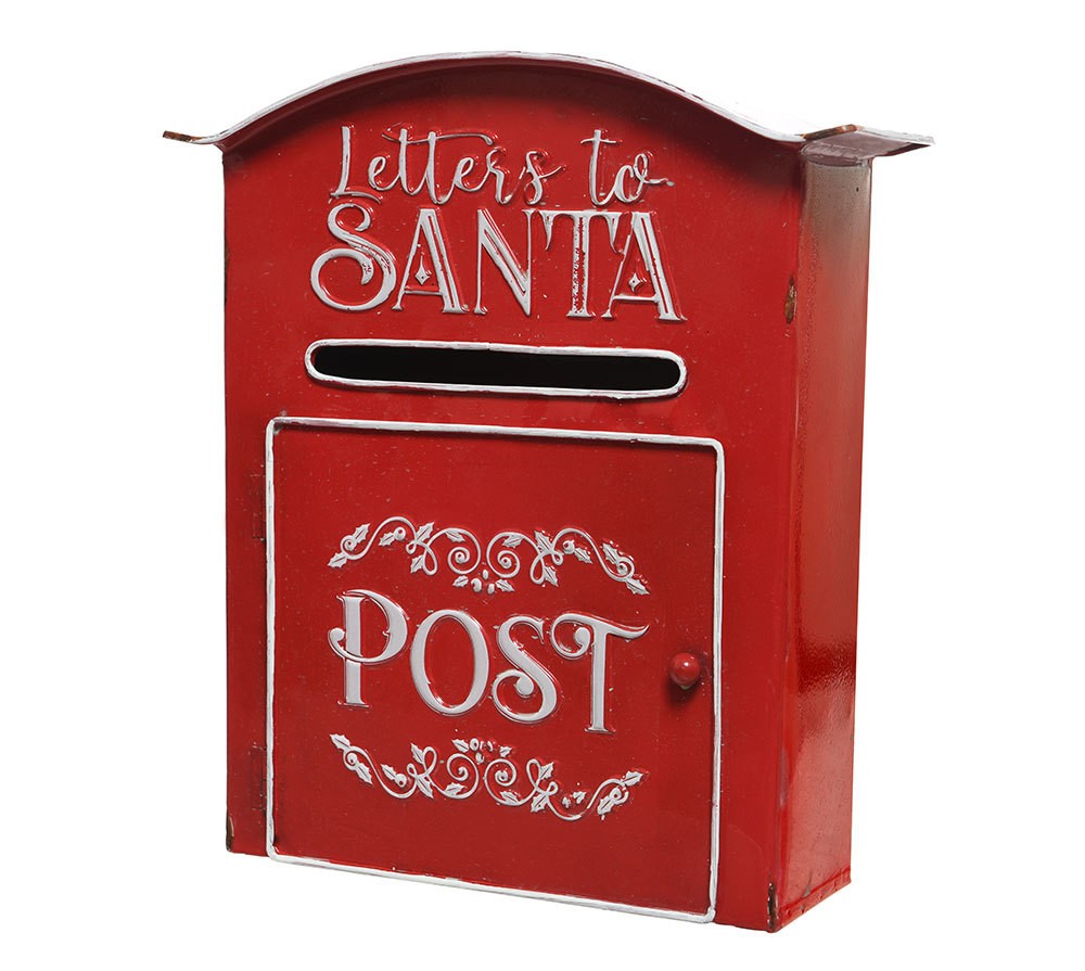 Briefkasten LETTERS TO SANTA Postkasten Weihnachtsmann Rot Weihnachtspost Weihnachten