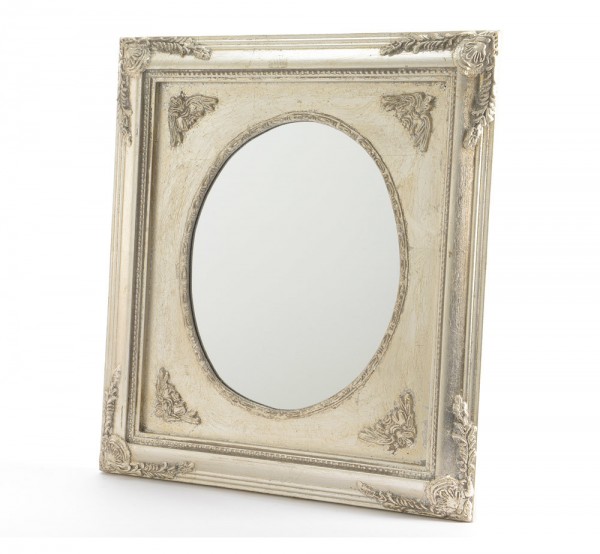 Wandspiegel Barock Spiegel Silber Champagner für Kommode Flur 40x35cm