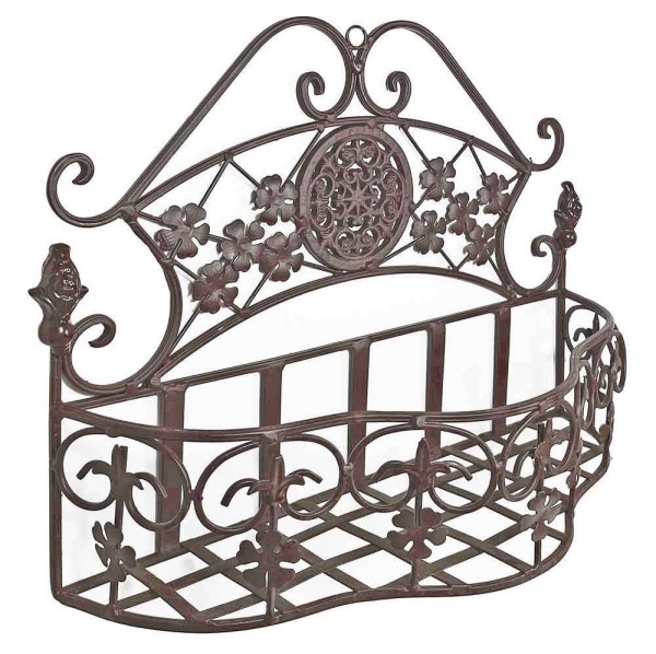 Wandtopfhalter Blumentopfhalter Wandhalter Eisen Braun Vintage-Stil