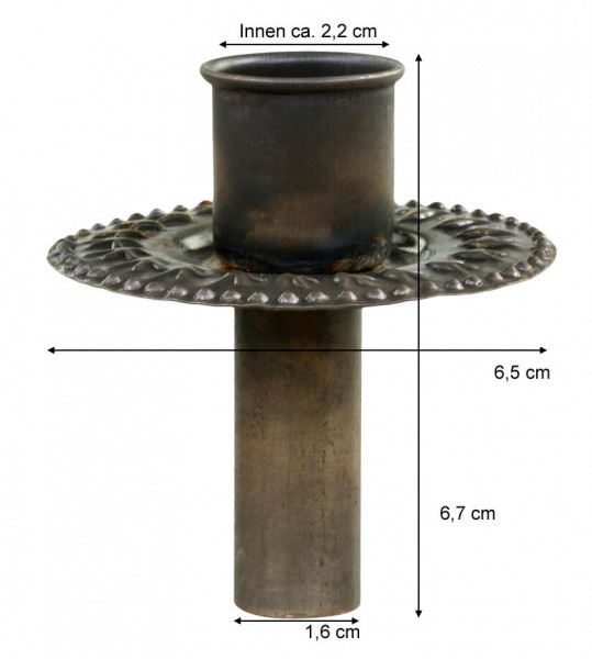 Kerzenhalter für Flaschen Kerzenhalteraufsatz Flaschenaufsatz Messing Antik-Stil