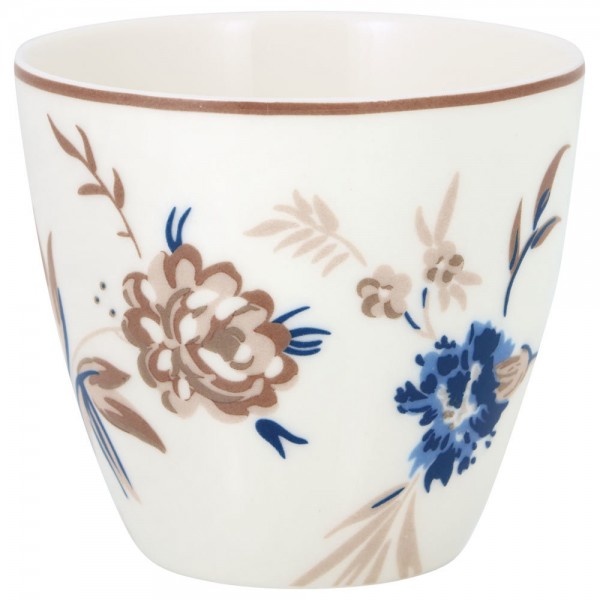 Greengate Latte Cup Uma Beige Tasse Steingut Blumen