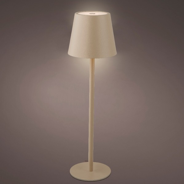 LED Tischlampe Kabellos Dimmbar Touch Tischleuchte Beige USB Warmweiß Kaltweiß