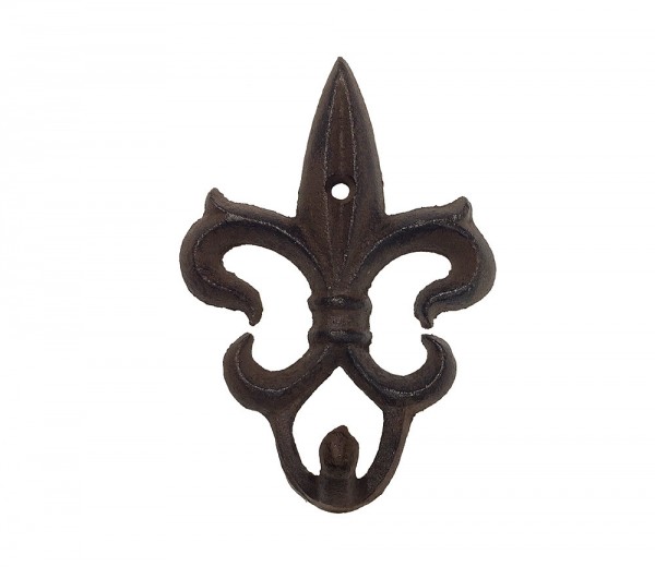 Garderobenhaken Lilie Kleiderhaken Gusseisen Antik-Stil Braun