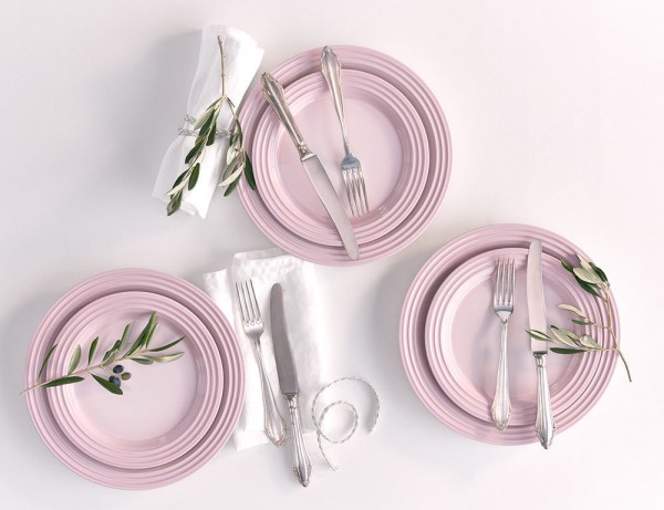 Le Creuset Speiseteller Steinzeug Shell Pink 27cm