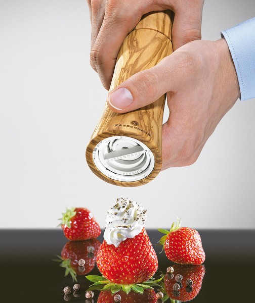 Zassenhaus Salzmühle Frankfurt Keramikmahlwerk Olivenholz 18cm