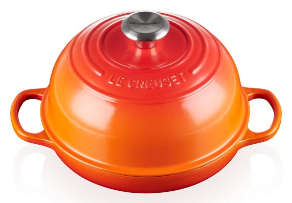 Le Creuset Brotbräter Rund Gusseisen Ofenrot 24cm