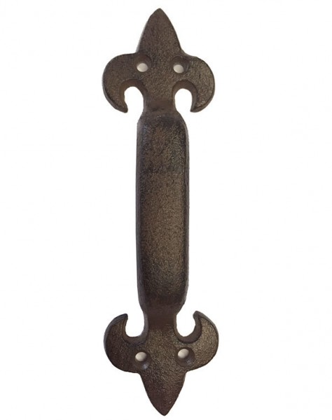 Rustikaler Griff Lilie Gusseisen für Tür Schrank Schublade Antik-Braun 18cm