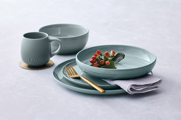 Le Creuset Frühstücksteller Coupe Steinzeug Sea Salt 22cm