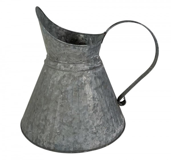 Großer Deko Krug Zink Zinkkrug zum Bepflanzen Zinkkanne Landhaus Vintage-Stil