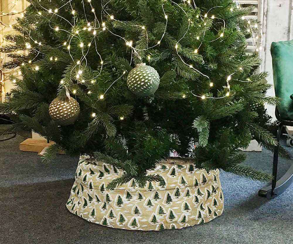 Christbaumständer Abdeckung Verkleidung Natur Weihnachtsbaum Faltbar