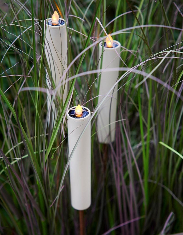 Solar LED Kerze mit Gartenstecker 3 Stück Flackernd Gartenfackel 100cm Solar LED Kerze mit Gartenstecker 3 Stück Flackernd Gartenfackel 100cm
