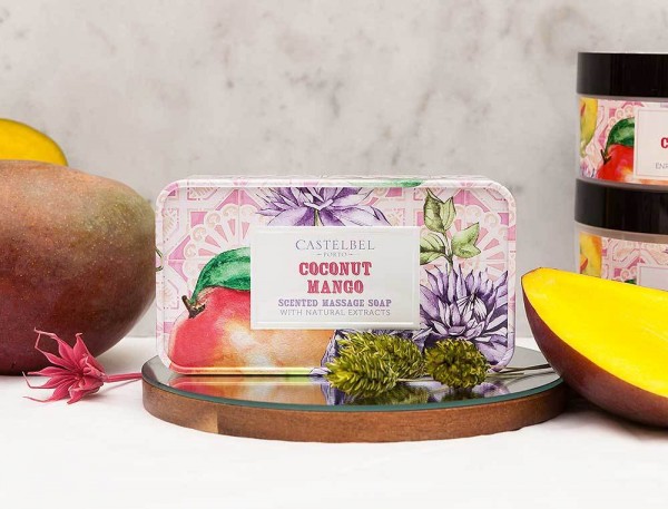 Castelbel Seife Smoothie Coconut Mango (Kokosnuss & Mango) Olivenöl-Seife - 180g