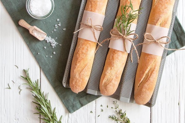 Städter Baguetteblech Baguetteform Antihaftbeschichtet Baguette Backform 37x24cm