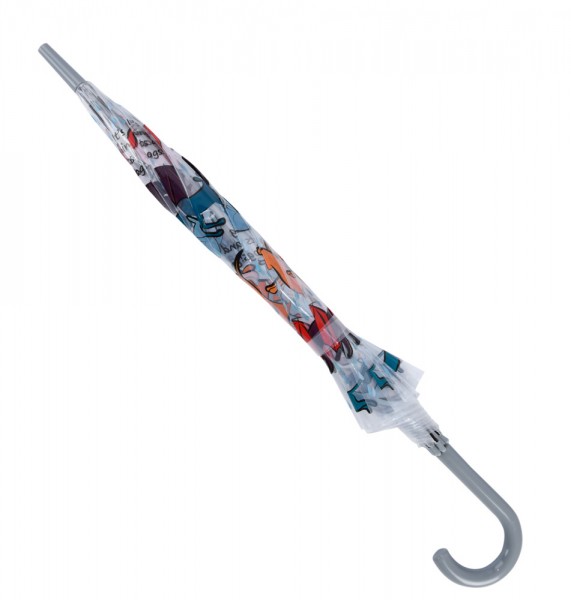 Regenschirm It`s raining cats and dogs Stockschirm Hund Katze Transparent Ø 85cm