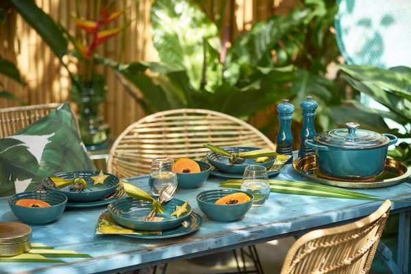 Le Creuset Speiseteller Steinzeug Deep Teal Petrol 27cm