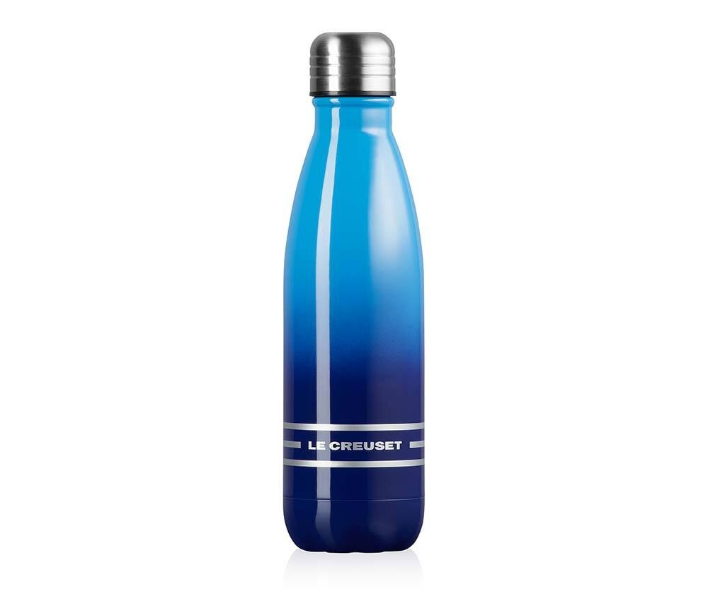 Le Creuset Trinkflasche Edelstahl Isolierflasche Azure Blau 500ml