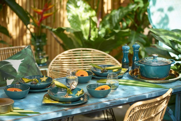 Le Creuset Speiseteller Steinzeug Deep Teal Petrol 27cm