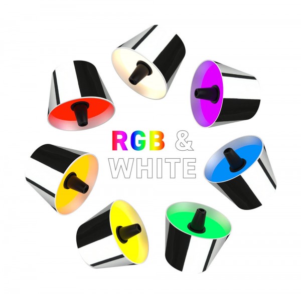 Sompex Flaschenleuchte TOP 2.0 Chrome LED RGBW mit Akku