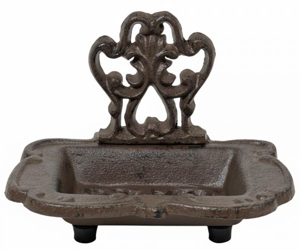Seifenschale Nostalgie Seifenhalter Gusseisen Antik-Braun