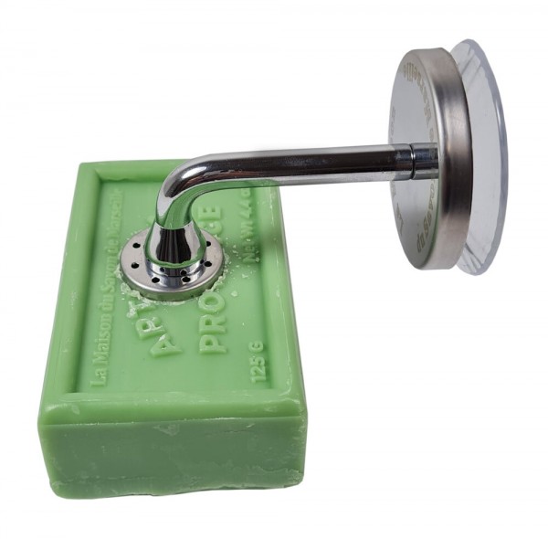 Seifenhalter mit Magnet und Saugnapf Verchromt Wandmontage