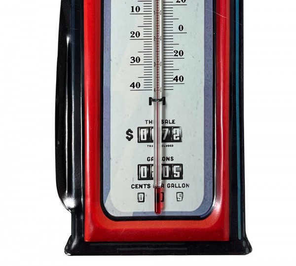 Wandthermometer ROUTE 66 US Zapfsäule Thermometer Vintage Nostalgie Blechschild