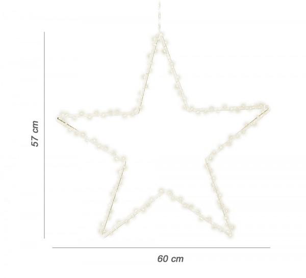 LED Weihnachtsstern Weihnachtsbeleuchtung Warmweiß Batterie Timer 8 Modi Outdoor