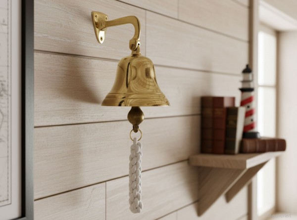 Schiffsglocke Nostalgie Messing Glocke Maritim Türglocke 9 cm