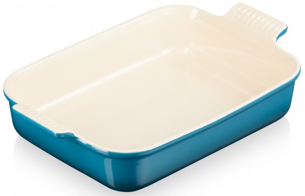 Le Creuset Auflaufform Tradition Steinzeug Deep Teal 32cm