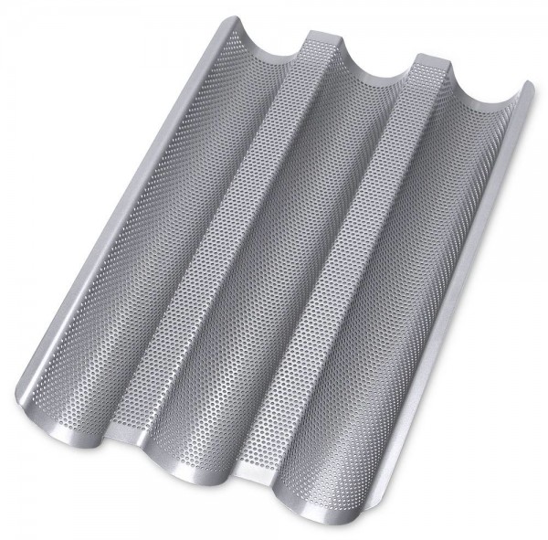 Städter Baguetteblech Baguetteform Antihaftbeschichtet Baguette Backform 37x24cm