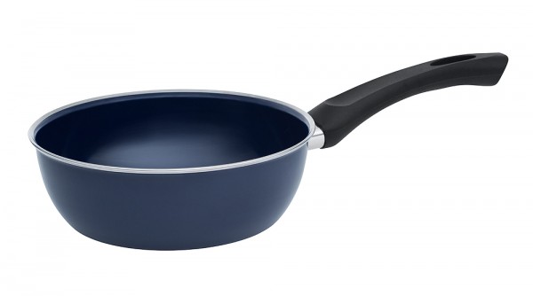 Riess Oma`s Emaillepfanne Hoch Kobaltblau Bratpfanne 20cm