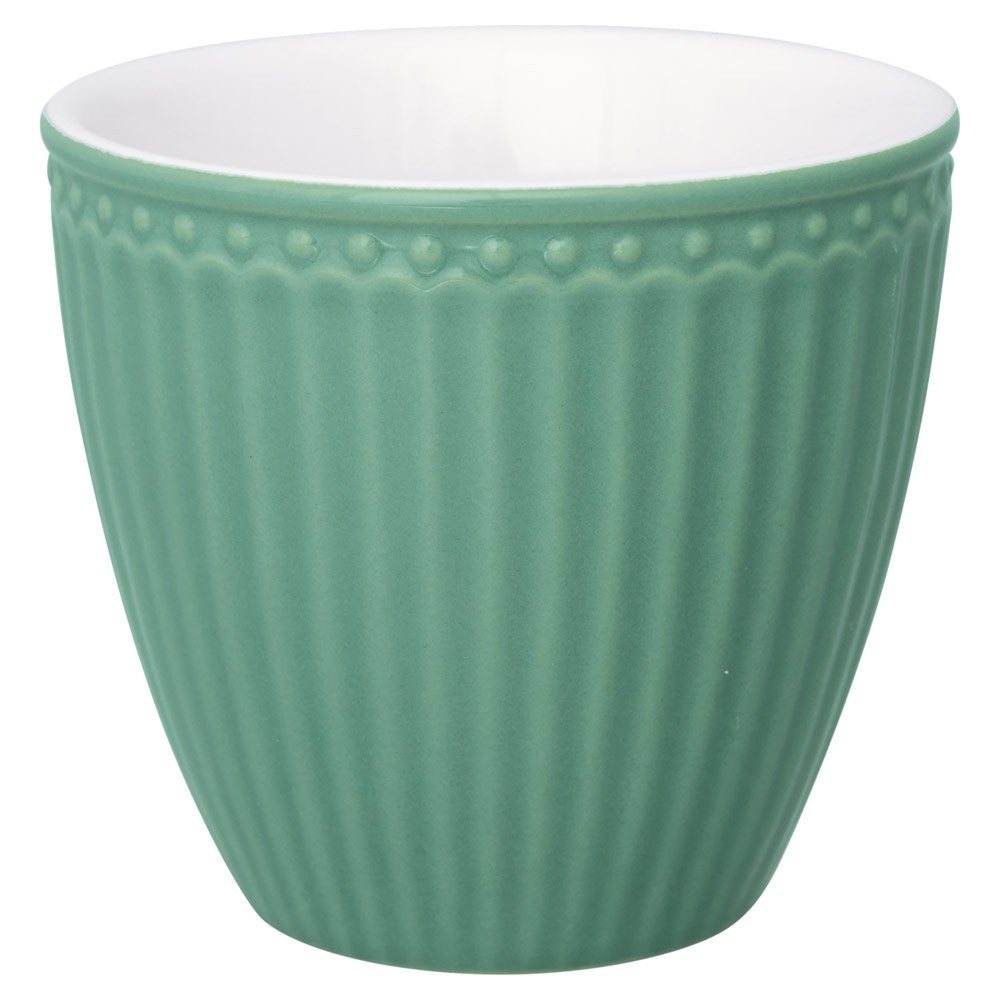 Greengate Latte Cup Alice Dusty Green Tasse Steingut Grün