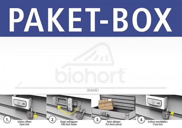 Biohort Paket-Box Ablagebox Weiß