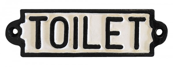 Türschild TOILET Gusseisen WC-Schild Toilettenschild Vintage Antik-Stil