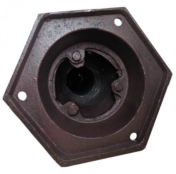 Wasserzapfsäule Wasserzapfstelle für Garten Standbrunnen Antik-Stil Braun 80cm