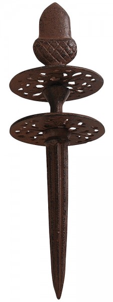 Gartenschlauch Umlenkrolle Eichel Schlauchführung Gusseisen Antik-Stil Braun