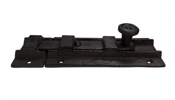 Türriegel Schlossriegel Rustikal Schieberiegel Gusseisen Schwarz 20cm