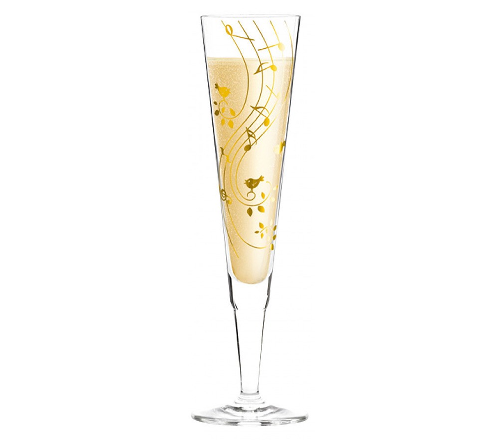Ritzenhoff Champagnerglas mit Serviette Champus Design Sibylle Mayer H13