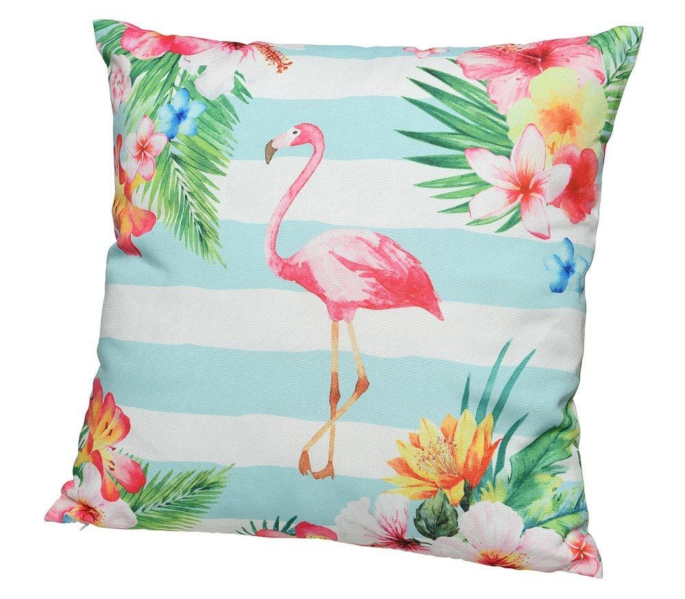 Outdoor Kissen Flamingo Gartenkissen Miami Florida Style 45x45cm