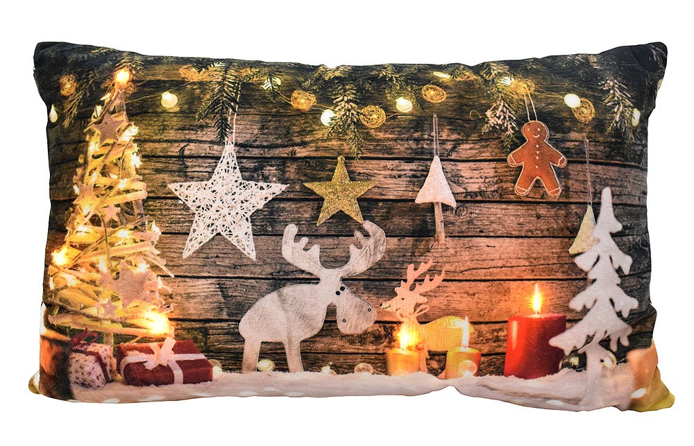 LED Kissen Weihnachten Elch Rentier Weihnachtsbaum Mit Beleuchtung 50x30cm LED Kissen Weihnachten Elch Rentier Weihnachtsbaum Mit Beleuchtung 50x30cm