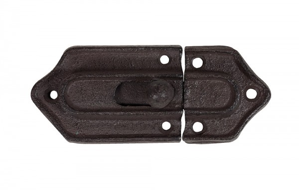Schiebeschloß Türriegel Schieberiegel Gusseisen Antik-Braun 11,5cm