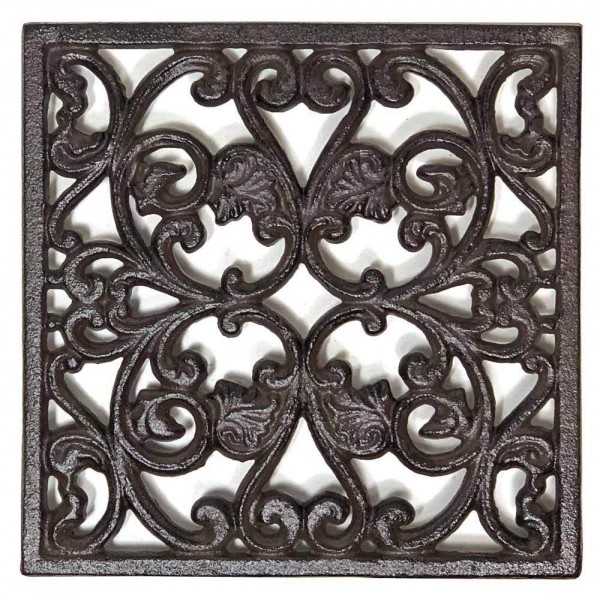 Topfuntersetzer Metall Rechteckig Untersetzer Retro Gusseisen Antik-Stil 17 cm