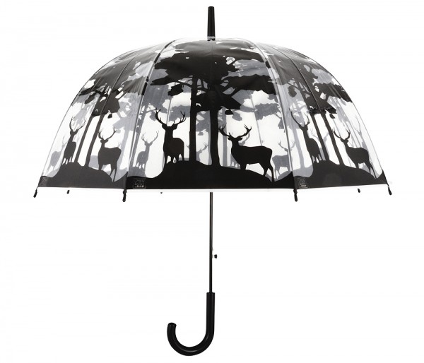 Regenschirm Hirsche Wild Wald Transparent Stockschirm Durchsichtig