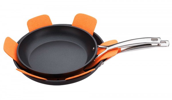 Le Creuset Pfannenschutz 3 Stück Ofenrot