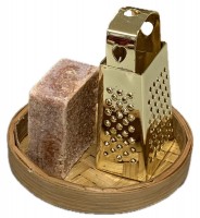Orientalischer Duftstein Geschenkset Amber Musk mit Reibe Gold und Schale Bambus Orientalischer Duftstein Geschenkset Amber Musk mit Reibe Gold und Schale Bambus